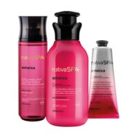 Combo Nativa SPA Ameixa: Body Splash Desodorante Colônia+ Loção Desodorante Hidratante + Creme Desodorante Hidratante Mãos